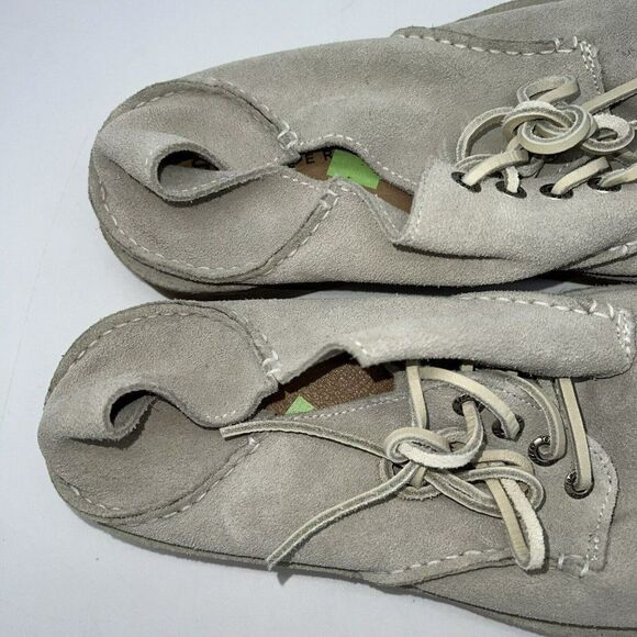 Sperry Top Sider Mens Lace Up Oxford Shoes Size 10 Light Beige Suede STS10717